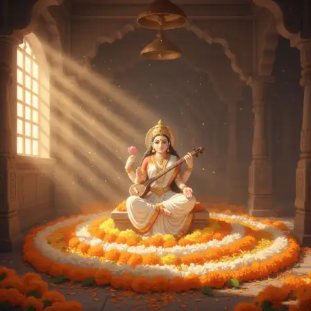 Vasant Panchami Background Sacred Theme - Free Vasant Panchami Background Download