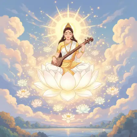 Vasant Panchami Background Spiritual - Free Vasant Panchami Background Download