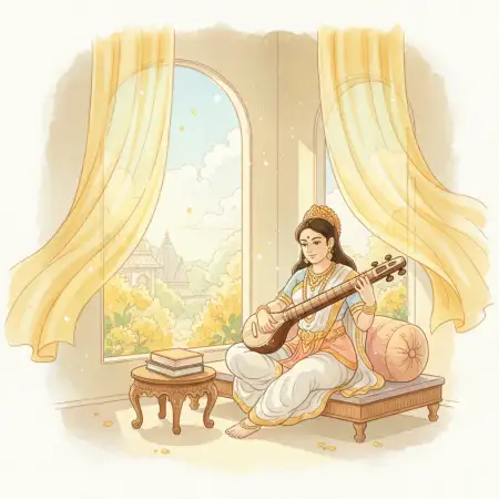 Vasant Panchami Background Watercolor Style - Free Vasant Panchami Background Download