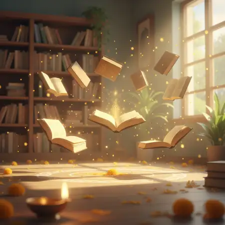 Vasant Panchami Background With Books - Free Vasant Panchami Background Download