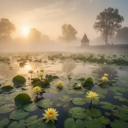 Vasant Panchami Background With Lotus - Free Vasant Panchami Background Download