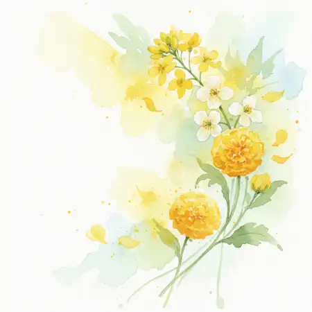 Vasant Panchami Background Yellow Floral Spring Theme - Free Vasant Panchami Background Download