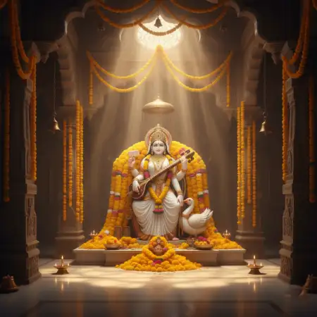 Vasant Panchami Background Yellow Theme - Free Vasant Panchami Background Download