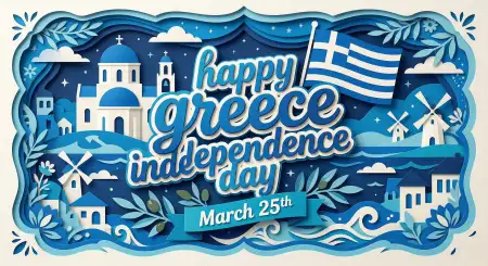 Vector Design Greece Independence Day - Free Happy Greece Independence Day 2026 Download