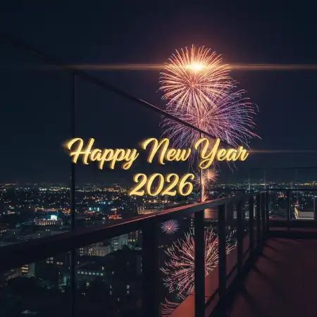 Vertical New Year Greeting Card 2026 - Free New Year Greeting Card Download