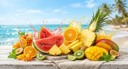 vibrant summer background for website banner design