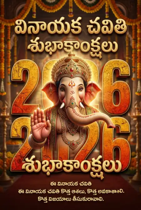 vinayaka chavithi 2026 wishes in telugu - Ganesh