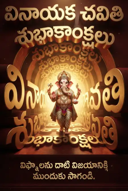 vinayaka chavithi banner in telugu - Ganesh