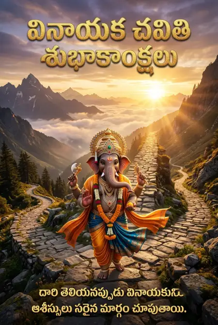 vinayaka chavithi poster in telugu - Ganesh