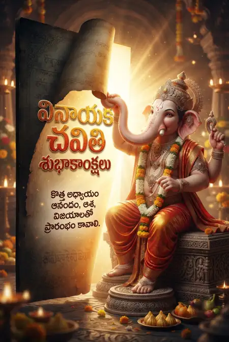vinayaka chavithi social media post in telugu - Ganesh