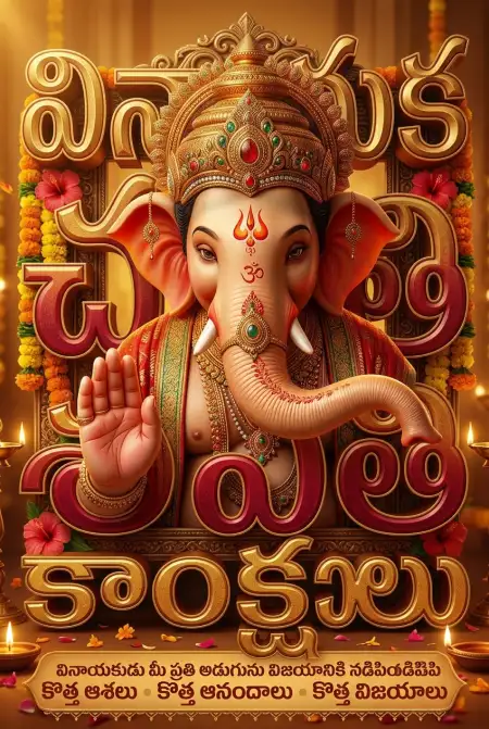 vinayaka chavithi viral images in telugu - Ganesh