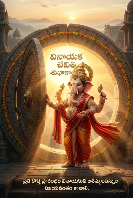 vinayaka chavithi wishes in telugu images - Ganesh