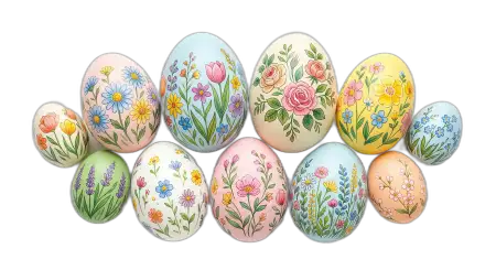 Vintage Easter Eggs Png Clipart