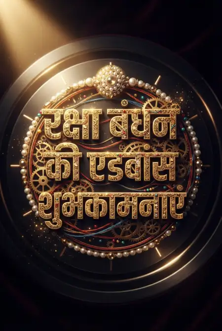 Viral 3d Raksha Bandhan Hindi Text With Creative Rakhi Design - Free Raksha Bandhan Ki Shubhkamnaye In Hindi Download