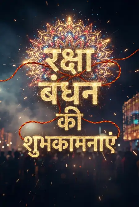 Viral Raksha Bandhan Wishes Hindi Image With Huge Stylish Text And Rakhi - Free Raksha Bandhan Ki Shubhkamnaye In Hindi Download