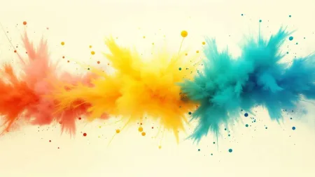 Vivid Holi Celebration Backgrounds With Pichkari And Gulal Touches - Free Background Download