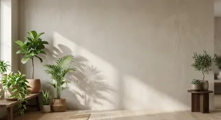 Free Wall Background With Plants Background Image Download