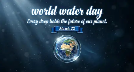 Water Drop Png With Earth Design - Free World Water Day 2026 Download