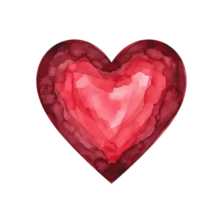 watercolor heart png transparent