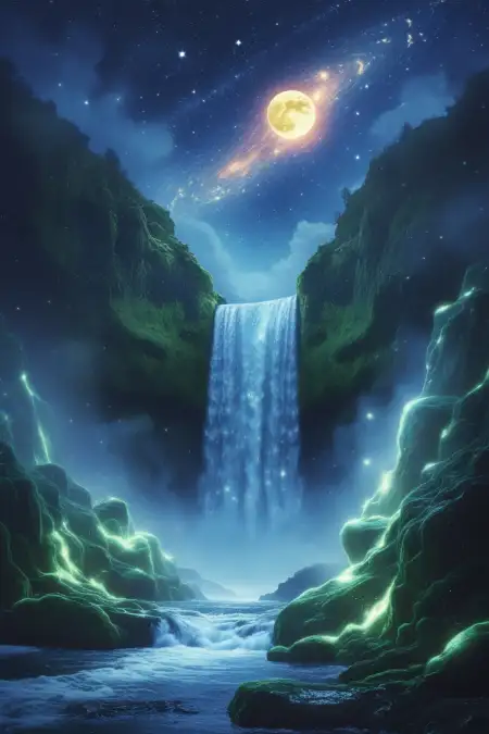 Watercolor Waterfall Background Image - Free Waterfall Background Download