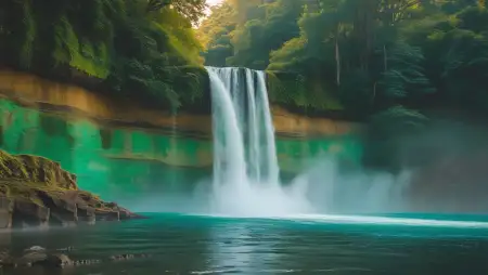 Waterfall Nature Background Jpg - Free Zoom Background Download