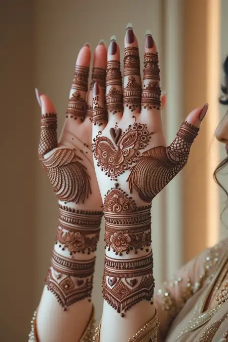 Wedding mehndi design for dulhan