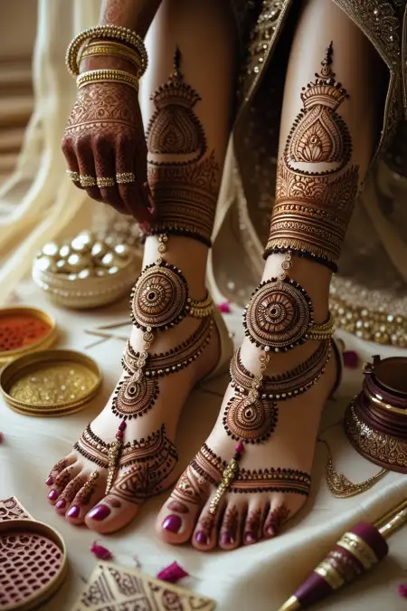 Wedding Mehndi Design For Dulhan - Free Related Mehndi Design Image