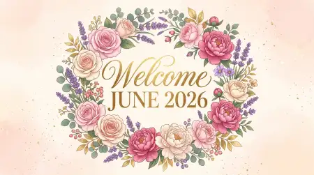 Welcome June 2026 Bright Floral Instagram Graphics - Free Welcome June Download