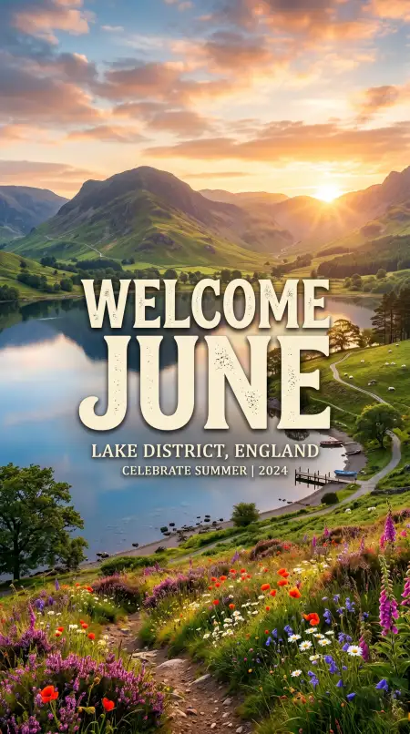 Welcome June 2026 Instagram Reel Cover Design - Free Welcome June Download