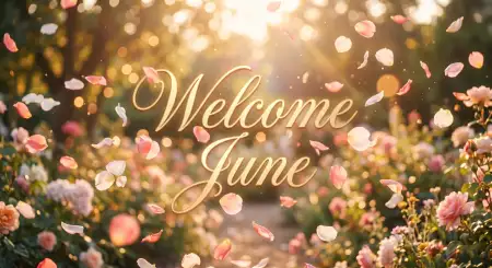 Welcome June 2026 Modern Instagram Post Template - Free Welcome June Download