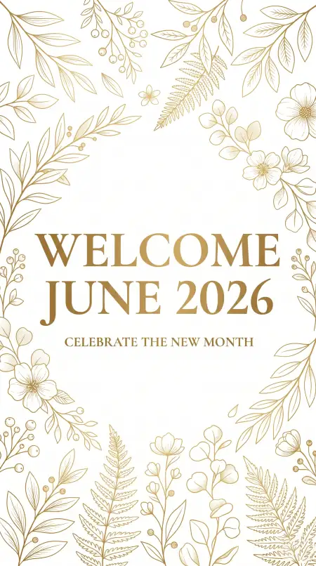 Welcome June 2026 New Month Wishes Post - Free Welcome June Download