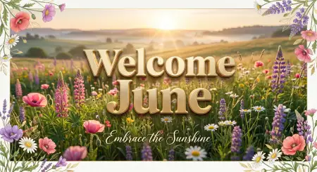 Welcome June 2026 Professional Social Media Banner Design - Free Welcome June Download