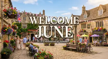 Welcome June 2026 Social Media Marketing Banner - Free Welcome June Download