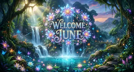Welcome June Banner Background - Free Welcome June Download