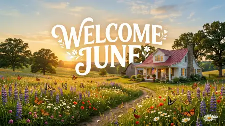 Welcome June Daisy Flower Background - Free Welcome June Download