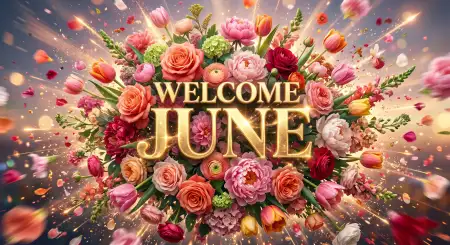 Welcome June Floral Background Images - Free Welcome June Download