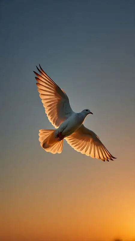 White Dove Flying In Blue Sky Funeral Background - Free White Dove Flying Download