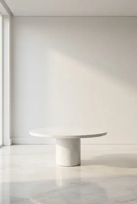 White Wall Background With Table - Free White Wall Background Download