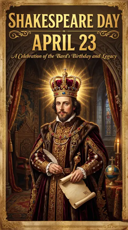 William Shakespeare Birthday Celebration 2026 - Free William Shakespeare Day 2026 Download