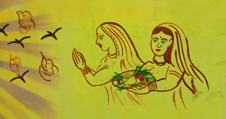 Women Sun Argh In Chhath Puja - Free Sun Download