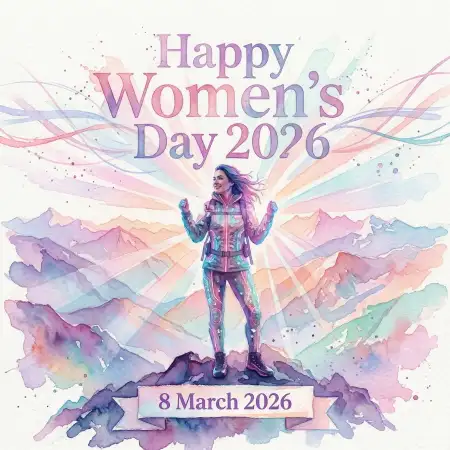 Womens Day 2026 Typography Poster - Free Happy Womens Day 2026 Download