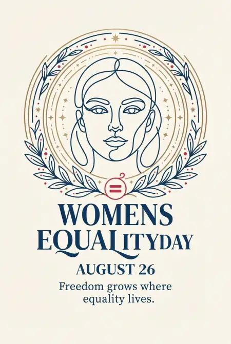 Womens Equality Day 2026 Flyer - Free American Womens Equality Day 2026 Download