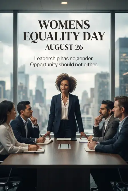 Womens Equality Day 2026 Gender Equality Poster - Free American Womens Equality Day 2026 Download