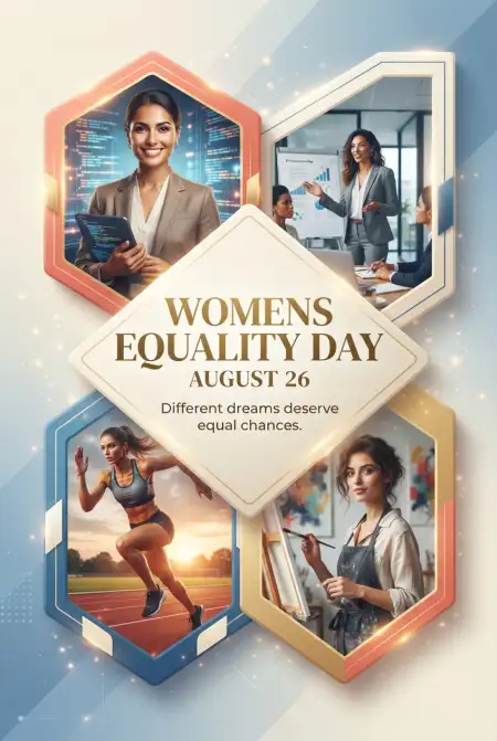 Womens Equality Day 2026 Psd Template - Free American Womens Equality Day 2026 Download