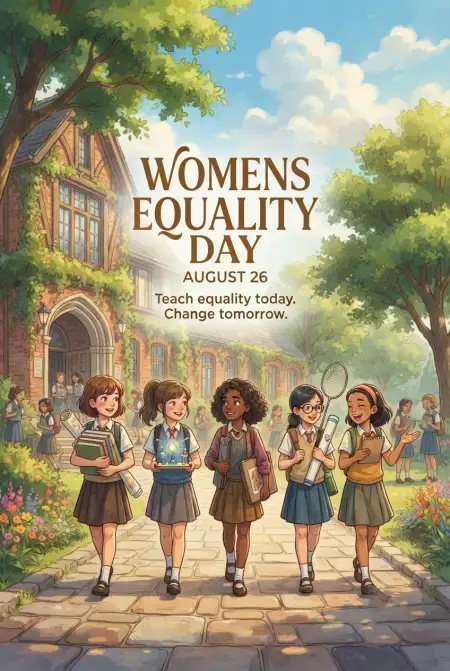 Womens Equality Day 2026 School Poster - Free American Womens Equality Day 2026 Download