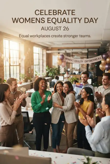 Womens Equality Day 2026 Workplace Celebration - Free American Womens Equality Day 2026 Download