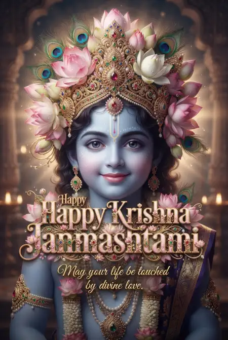 Wonderful Happy Krishna Janmashtami Greetings - Free Happy Krishna Janmashtami Greetings Download