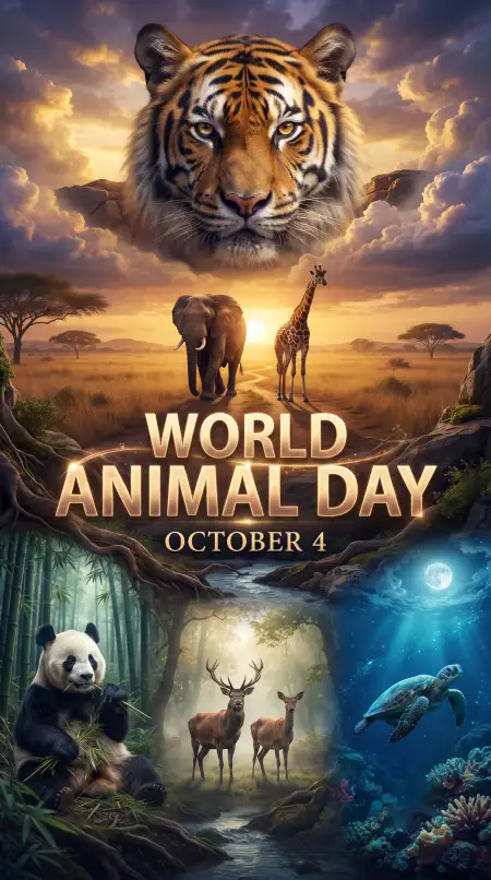world animal day animals png transparent 2026 - World Animal Day 2026