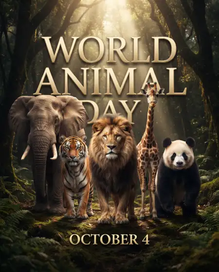 world animal day wild animals images 2026 - World Animal Day 2026