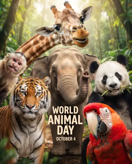 world animal day wildlife animals png 2026 - World Animal Day 2026